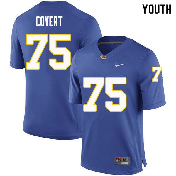 Youth #75 Jimbo Covert Pittsburgh Panthers College Football Jerseys Sale-Royal